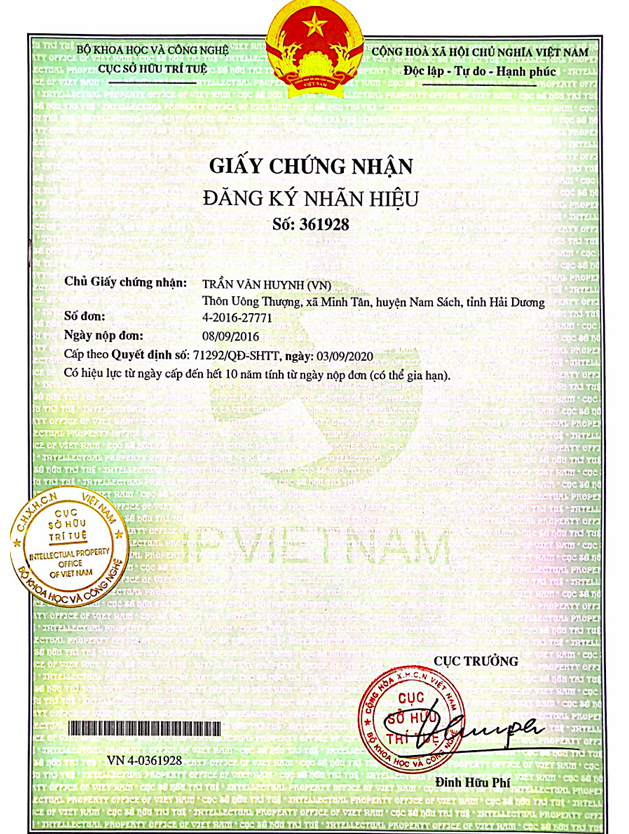 NANO GEYSER thương hiệu duy nhất được BẢO HỘ tại Việt Nam