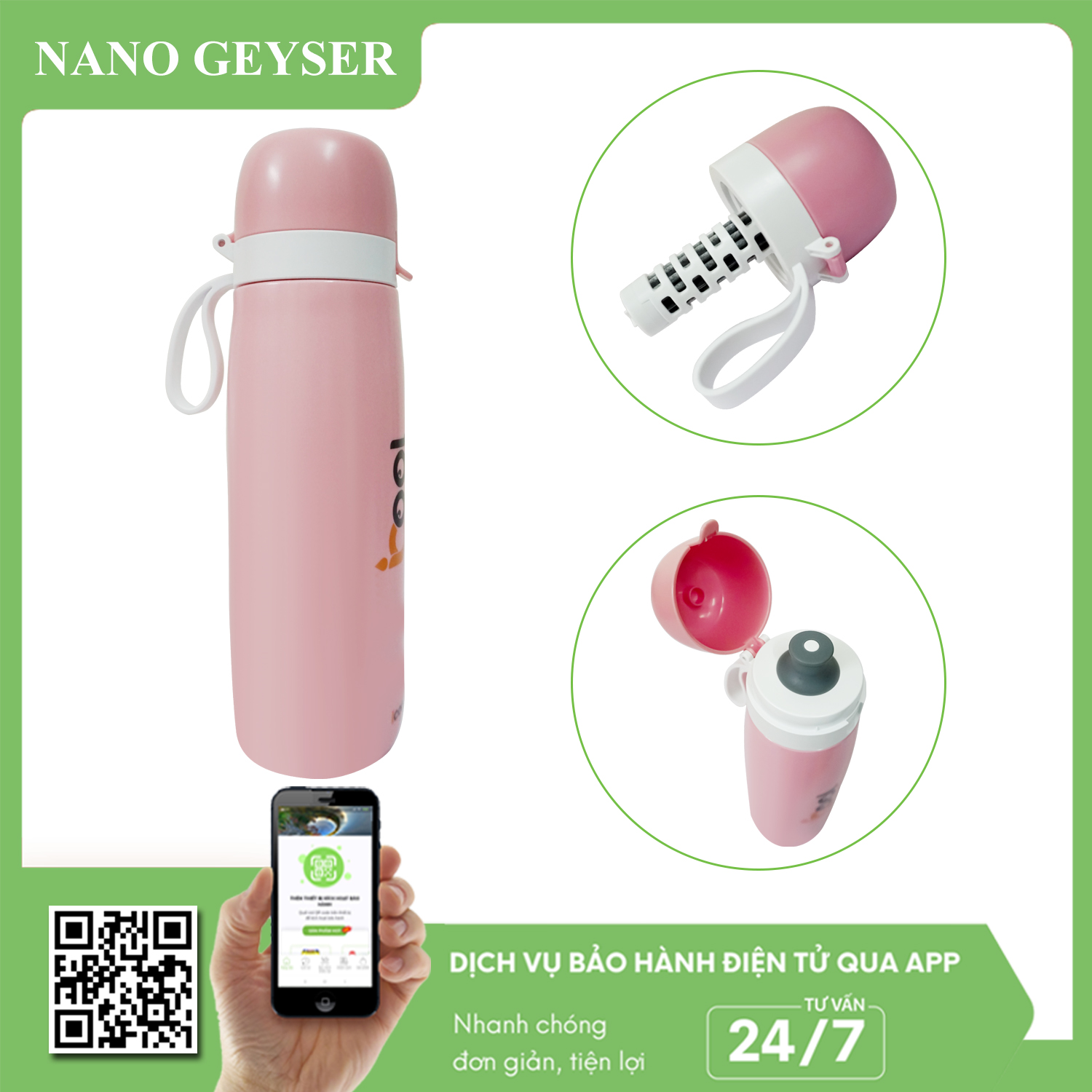 Bình lọc nước uống trực tiếp xách tay Icool