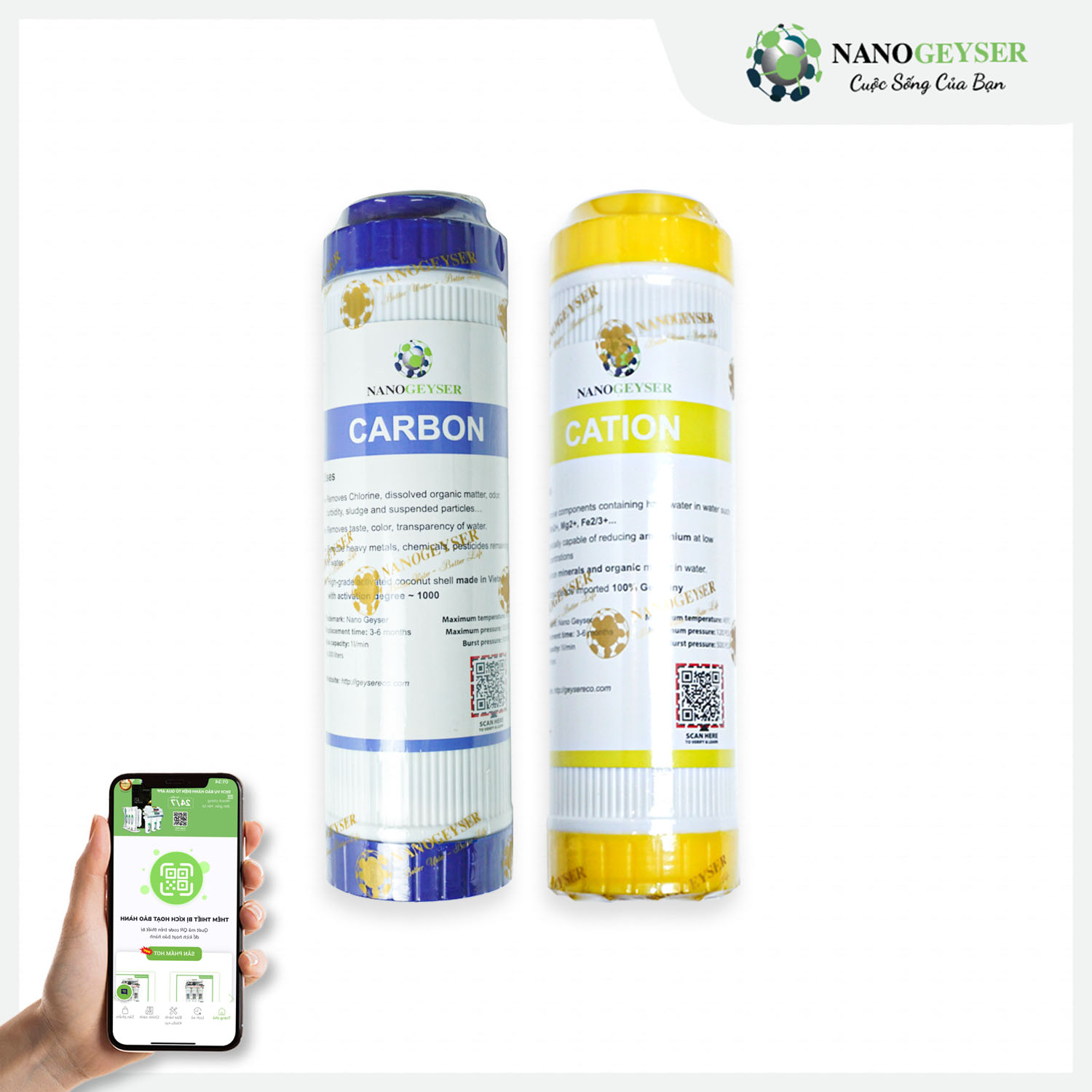 Combo lõi Carbon - Cation