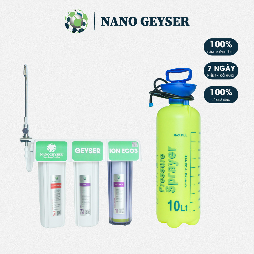 Máy lọc nước Nano Geyser Ion Eco 3 Flood
