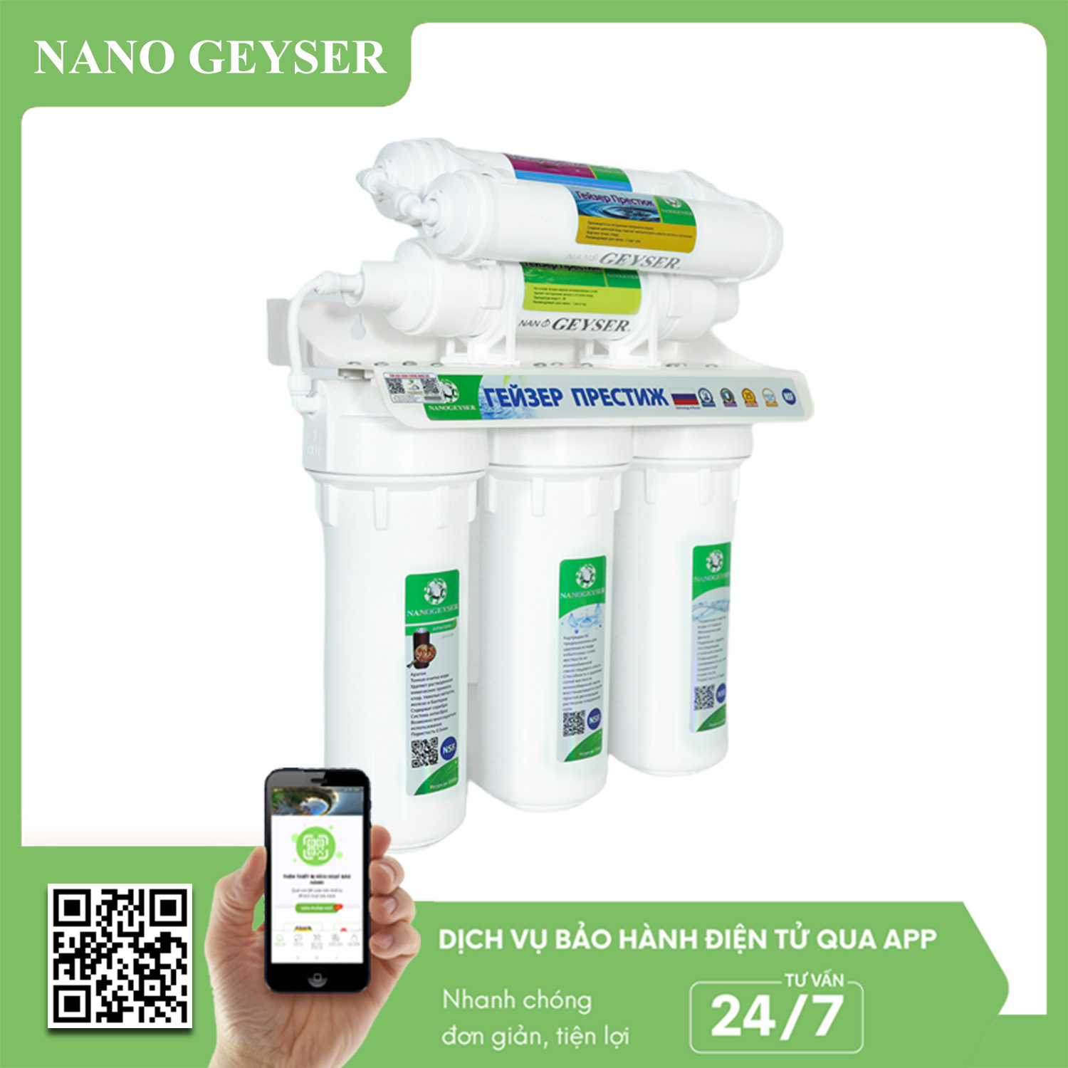 Máy lọc nước Nano Geyser Eco8 Plus 6